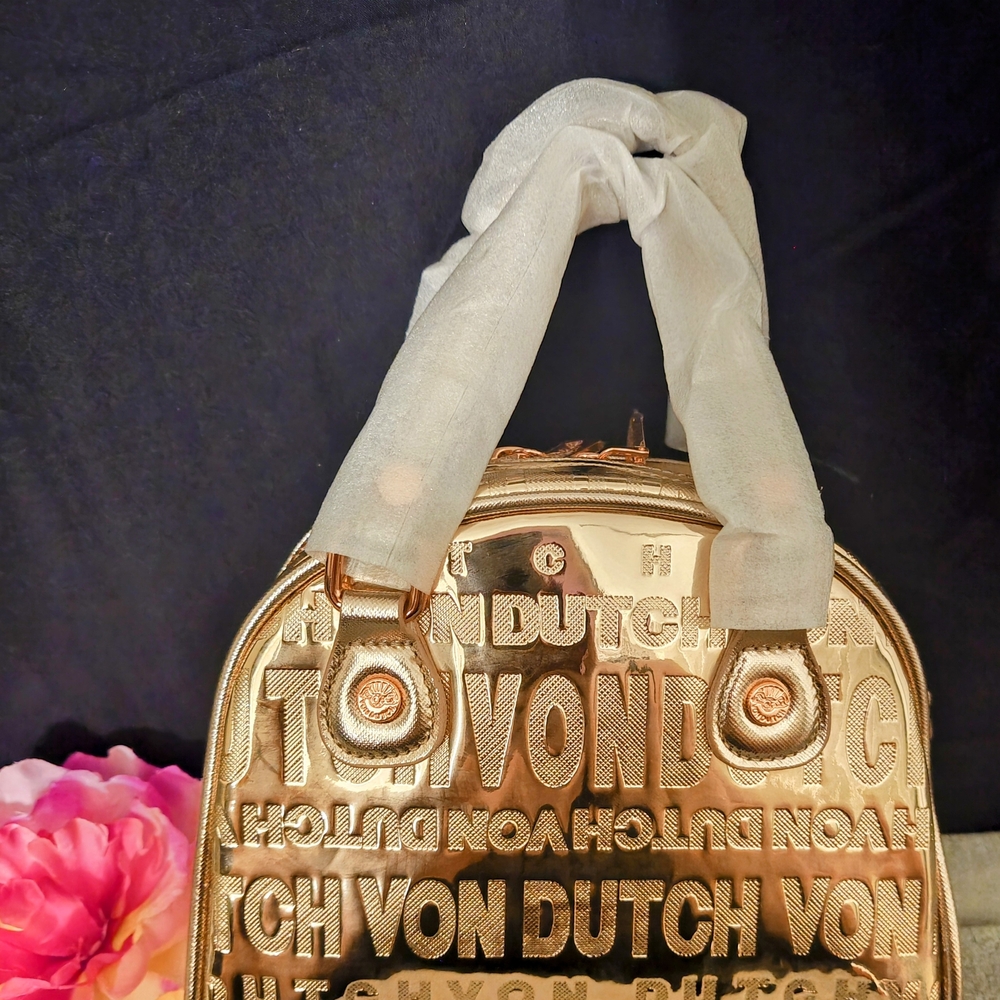 Original Size Von Dutch Rose Gold Reflective Bowling